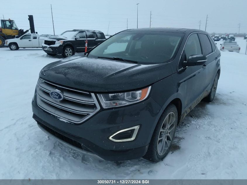 2015 Ford Edge Titanium VIN: 2FMPK4K85FBB93641 Lot: 30050731