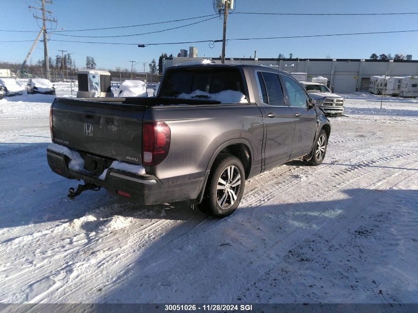 2017 Honda Ridgeline Rtl VIN: 5FPYK3F50HB504862 Lot: 30051026