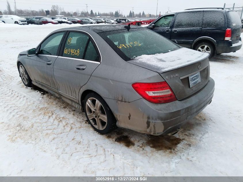 2012 Mercedes-Benz C 350 4Matic VIN: WDDGF8JB1CA691135 Lot: 30052918