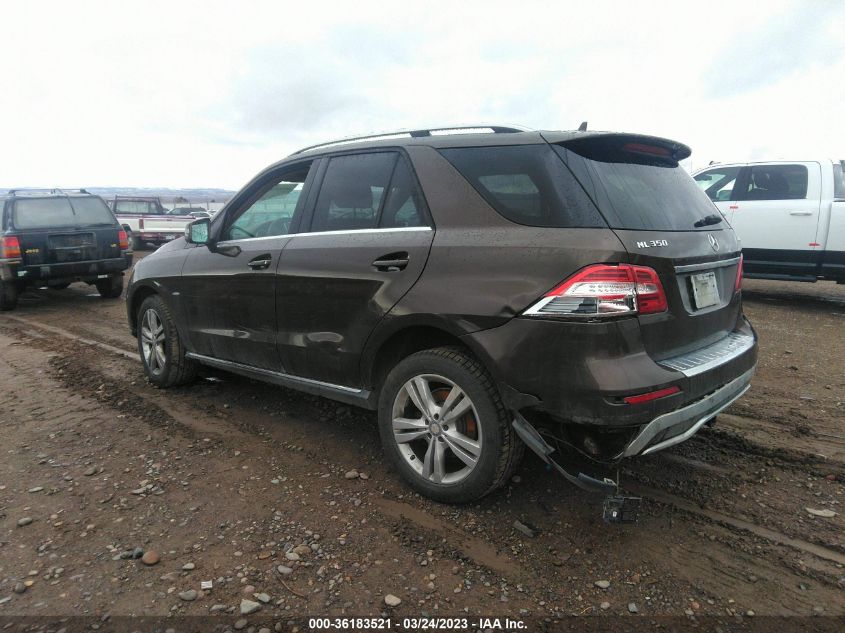 2012 Mercedes-Benz Ml 350 Bluetec VIN: 4JGDA2EB4CA043450 Lot: 36183521