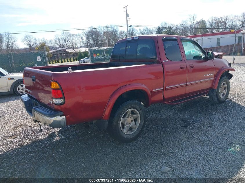 2000 Toyota Tundra Ltd V8 VIN: 5TBBT4812YS061386 Lot: 37997231