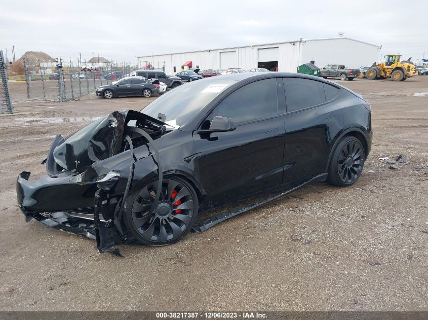 2023 Tesla Model Y Performance Dual Motor All-Wheel Drive/Awd VIN: 7SAYGDEF8PF750800 Lot: 38217387