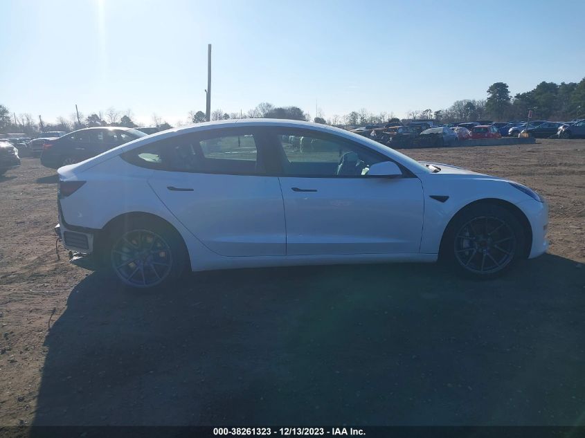 2021 Tesla Model 3 Standard Range Plus Rear-Wheel Drive VIN: 5YJ3E1EAXMF867712 Lot: 38261323