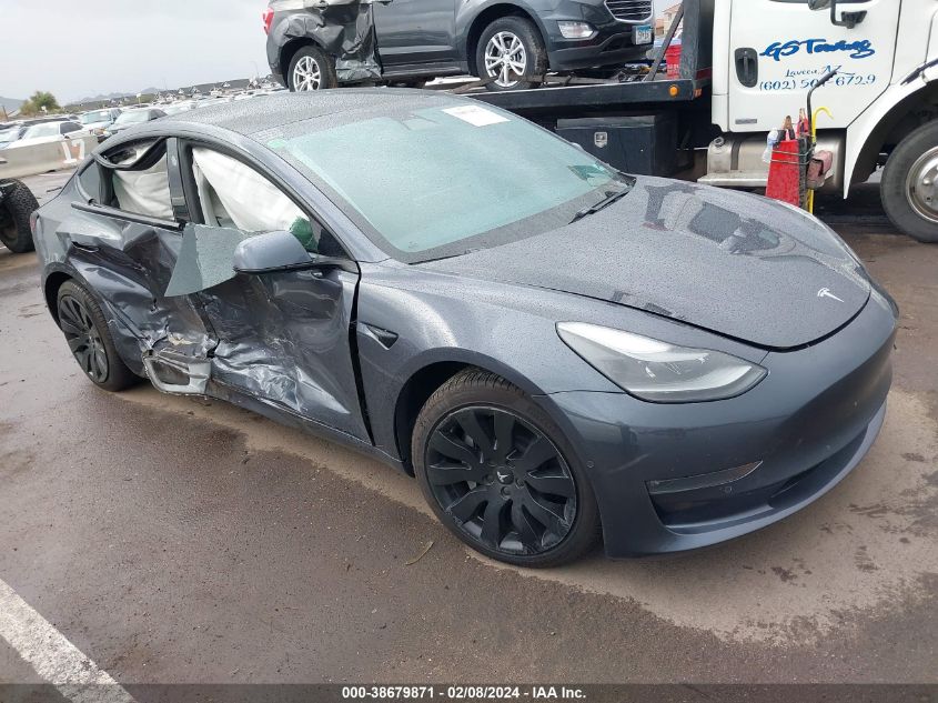 2021 Tesla Model 3 Long Range Dual Motor All-Wheel Drive VIN: 5YJ3E1EB6MF995325 Lot: 38679871