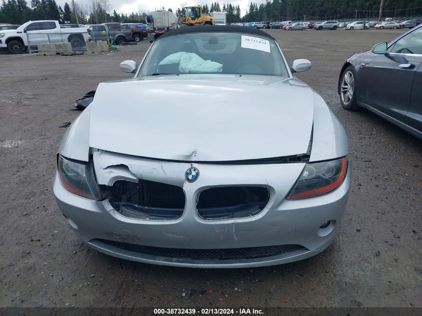 2003 BMW Z4 2.5I VIN: 4USBT33483LS46596 Lot: 38732439