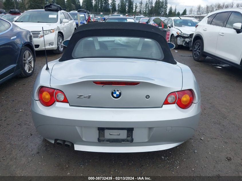 2003 BMW Z4 2.5I VIN: 4USBT33483LS46596 Lot: 38732439