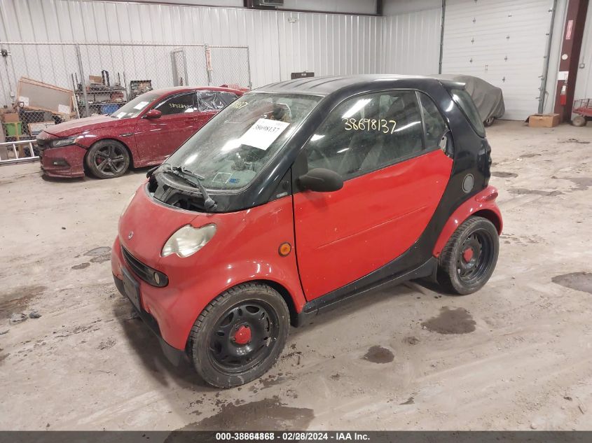 2005 Smart Fortwo VIN: WMEAJ00F05J181447 Lot: 38864868