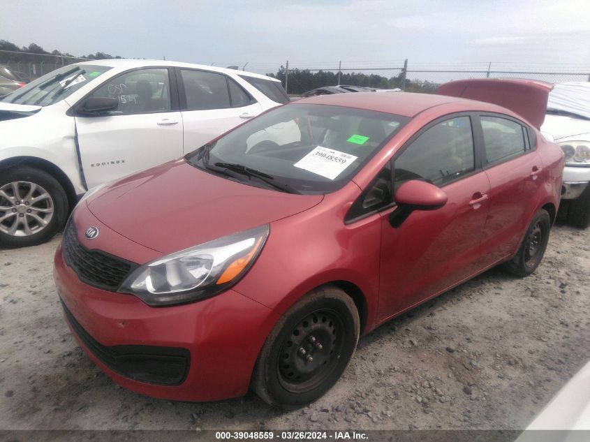 2014 Kia Rio Lx VIN: KNADM4A39E6344191 Lot: 39048559