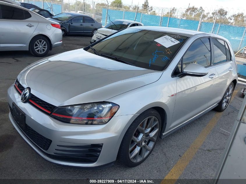 2015 Volkswagen Golf Gti 2.0T S 4-Door VIN: 3VW5T7AU5FM004684 Lot: 39227909