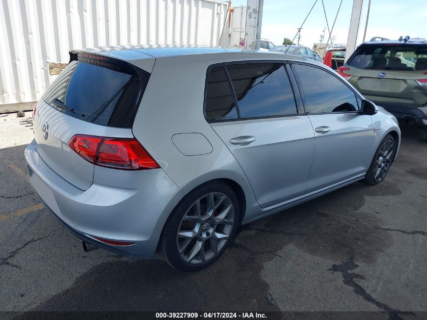 2015 Volkswagen Golf Gti 2.0T S 4-Door VIN: 3VW5T7AU5FM004684 Lot: 39227909