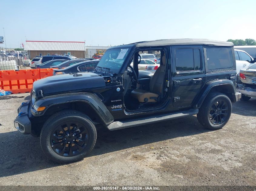 2022 Jeep Wrangler 4Xe Unlimited Sahara 4X4 VIN: 1C4JJXP65NW205483 Lot: 39315147