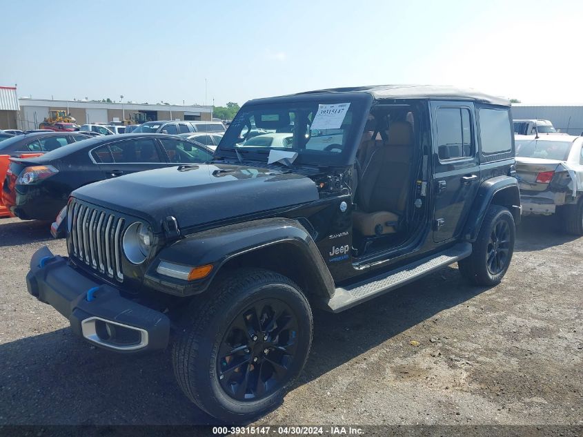 2022 Jeep Wrangler 4Xe Unlimited Sahara 4X4 VIN: 1C4JJXP65NW205483 Lot: 39315147