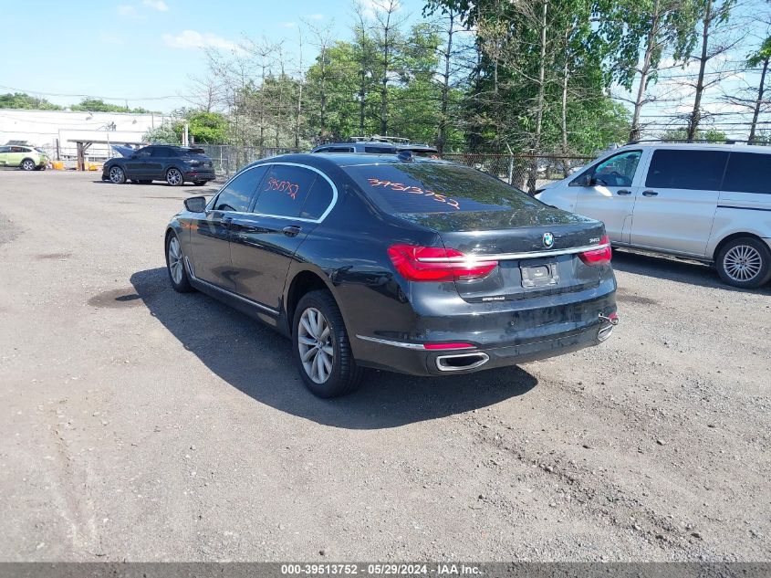 2019 BMW 740I xDrive VIN: WBA7E4C54KGV70525 Lot: 39513752