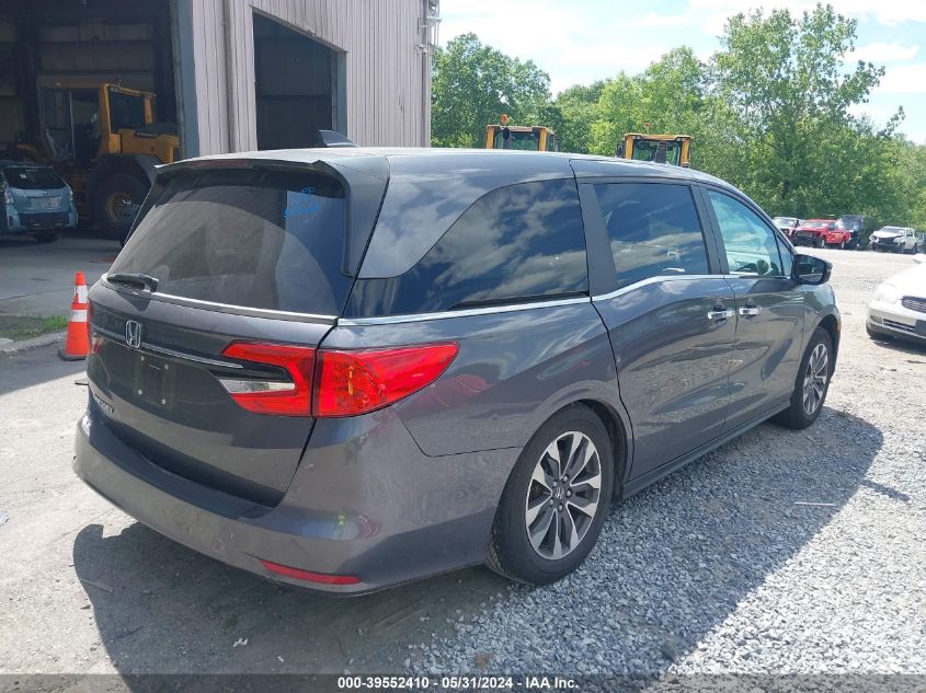 2022 Honda Odyssey Ex-L VIN: 5FNRL6H72NB004787 Lot: 39552410