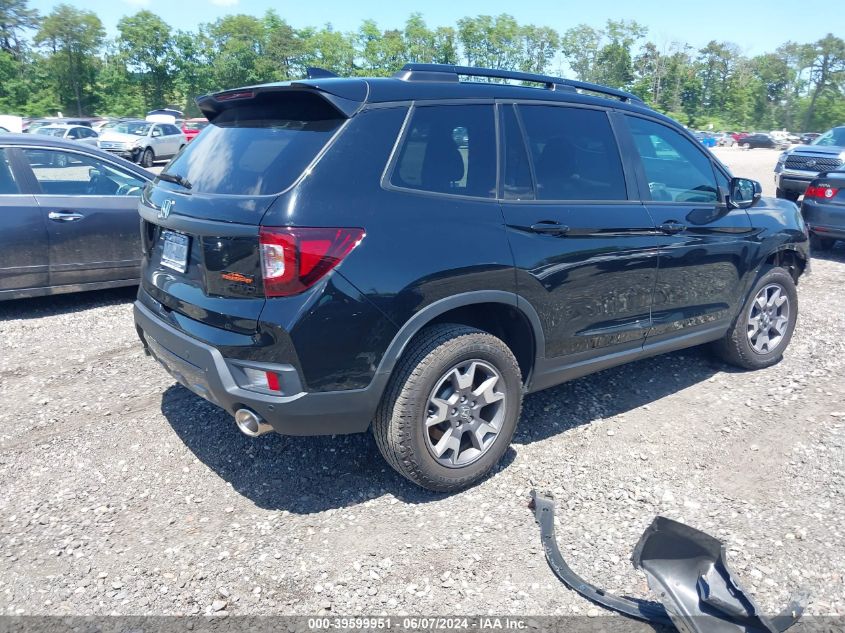 2022 Honda Passport Awd Trailsport VIN: 5FNYF8H60NB016359 Lot: 39599951