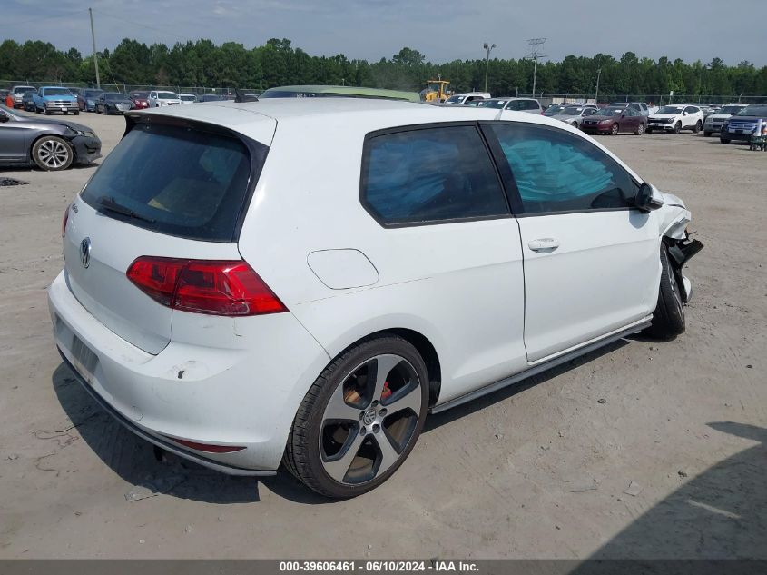 2015 Volkswagen Golf Gti 2.0T Se 2-Door VIN: 3VWTT7AU3FM054152 Lot: 39606461