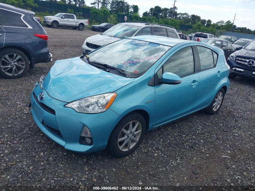 2014 Toyota Prius C Four VIN: JTDKDTB33E1077792 Lot: 39606462