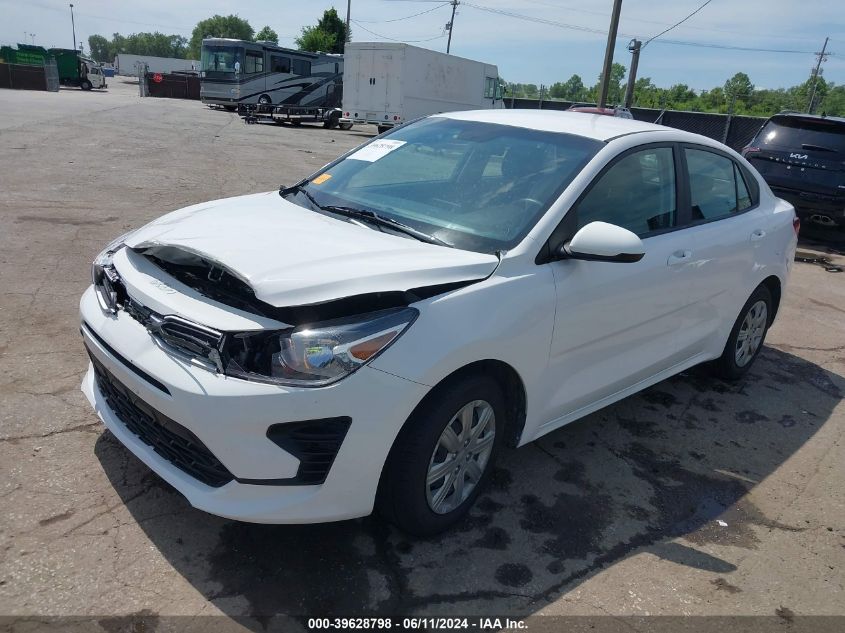 2022 Kia Rio S VIN: 3KPA24AD0NE450608 Lot: 39628798