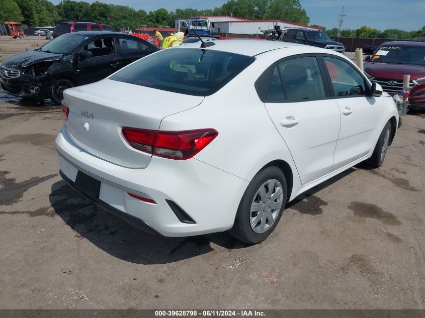 2022 Kia Rio S VIN: 3KPA24AD0NE450608 Lot: 39628798