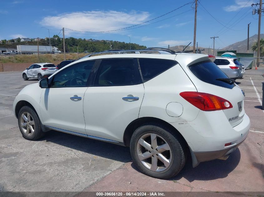 2009 Nissan Murano Sl VIN: JN8AZ18U59W106191 Lot: 39656120