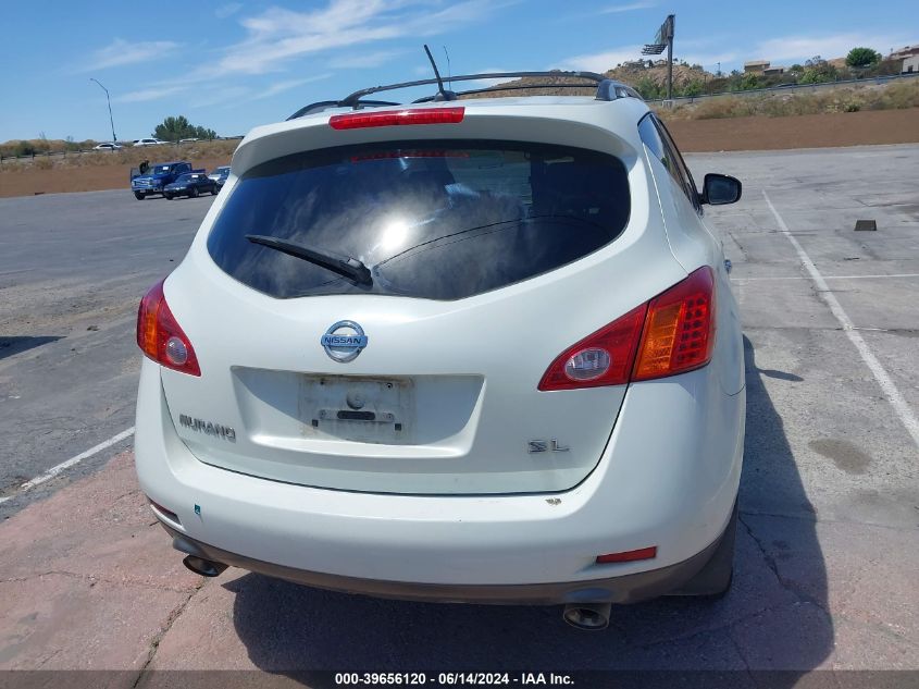 2009 Nissan Murano Sl VIN: JN8AZ18U59W106191 Lot: 39656120