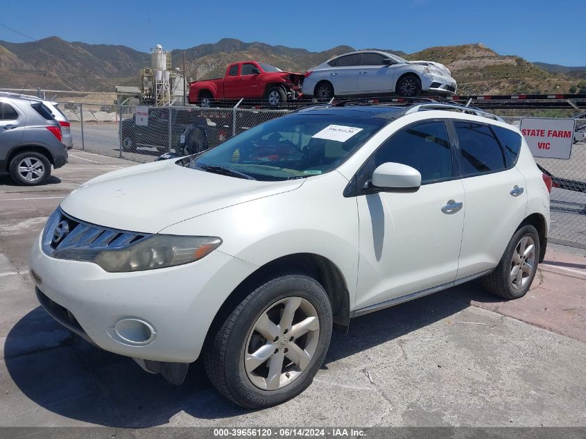 2009 Nissan Murano Sl VIN: JN8AZ18U59W106191 Lot: 39656120