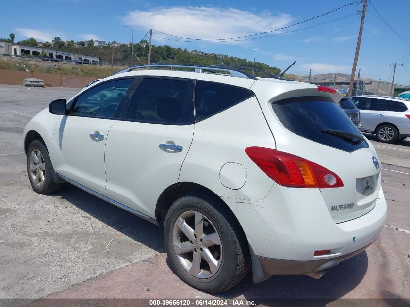 2009 Nissan Murano Sl VIN: JN8AZ18U59W106191 Lot: 39656120