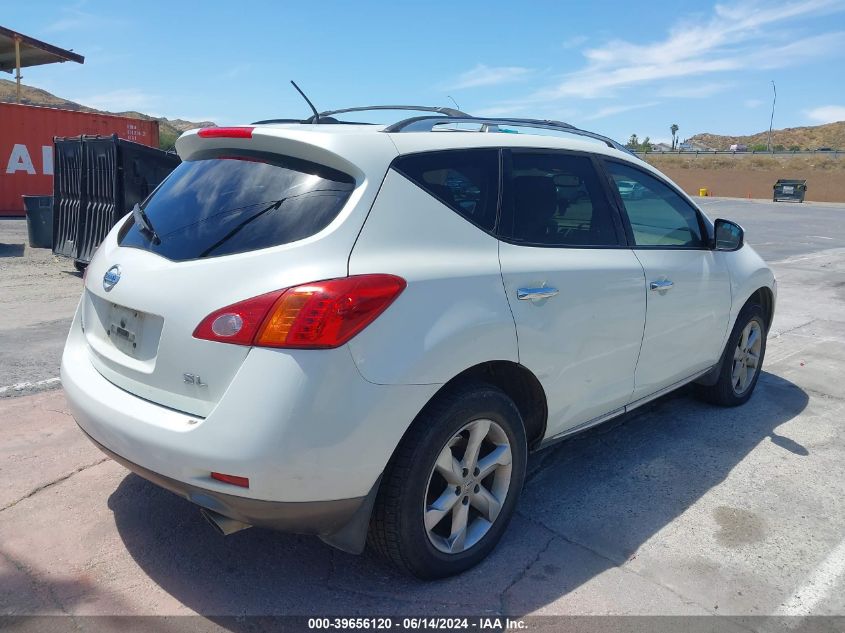 2009 Nissan Murano Sl VIN: JN8AZ18U59W106191 Lot: 39656120