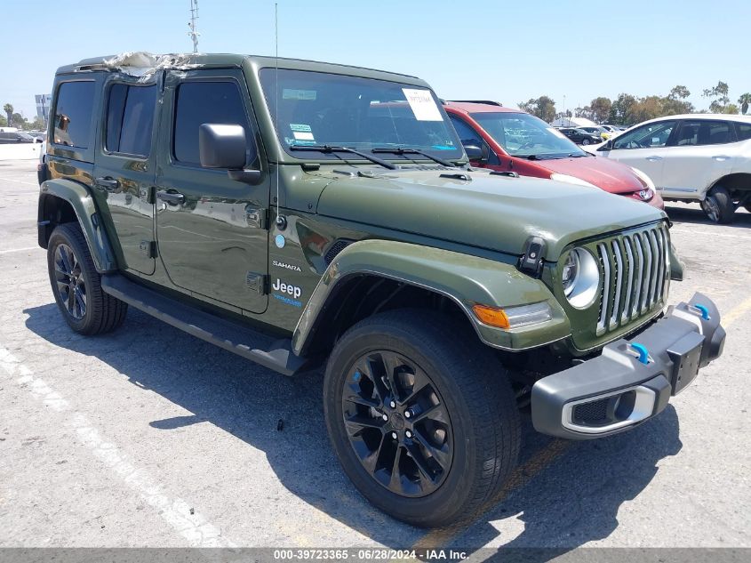 2022 Jeep Wrangler 4Xe Unlimited Sahara 4X4 VIN: 1C4JJXP69NW228829 Lot: 39723365