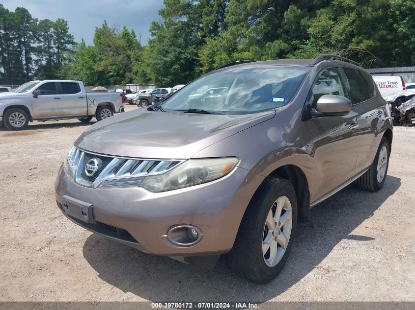 2009 Nissan Murano Sl VIN: JN8AZ18U59W028849 Lot: 39780172