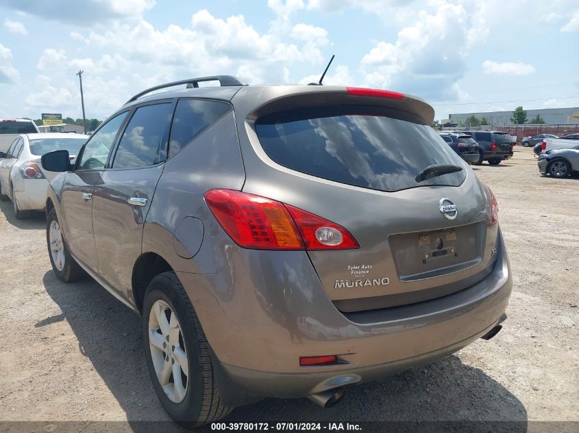 2009 Nissan Murano Sl VIN: JN8AZ18U59W028849 Lot: 39780172