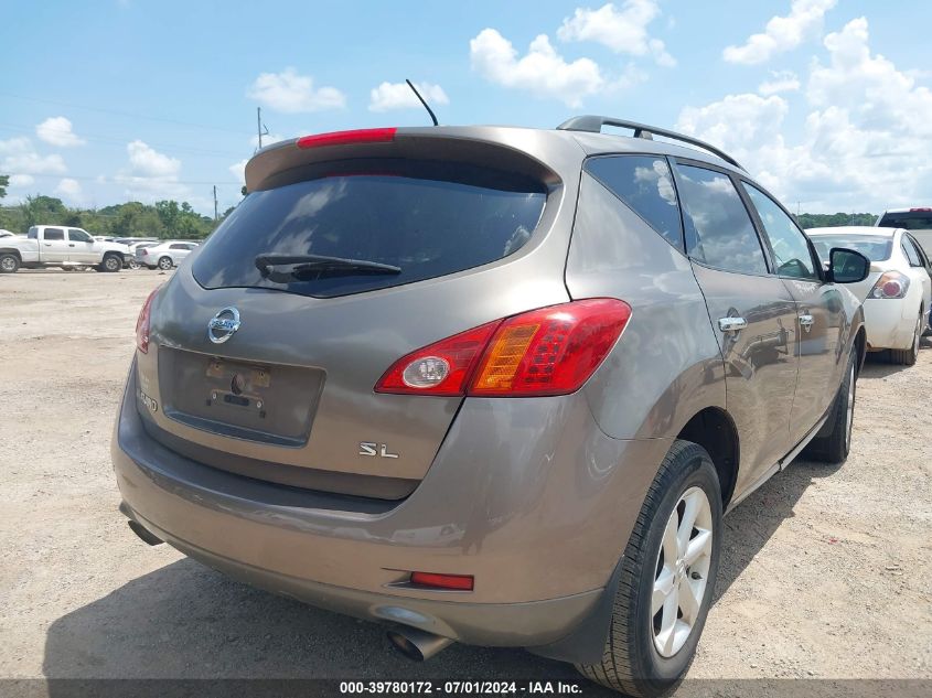 2009 Nissan Murano Sl VIN: JN8AZ18U59W028849 Lot: 39780172