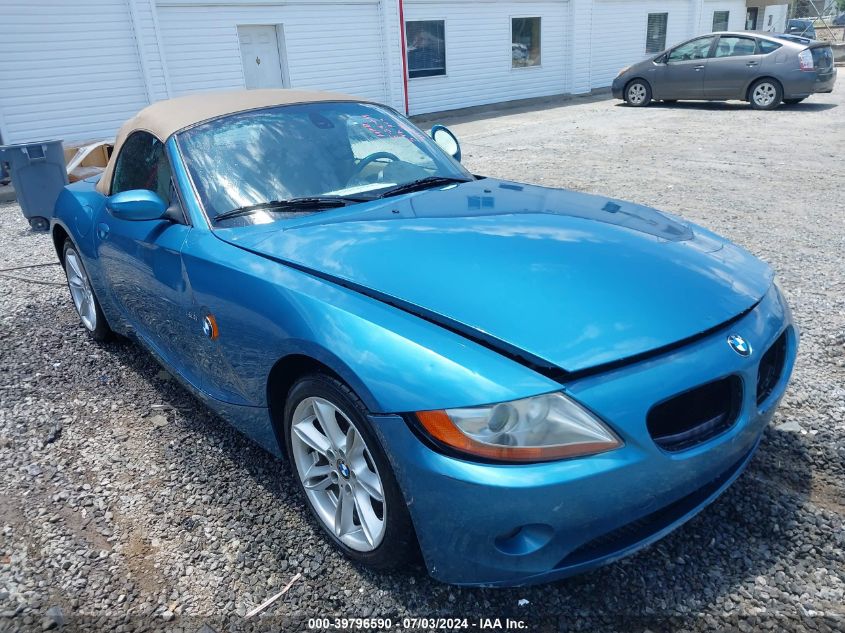 2004 BMW Z4 3.0I VIN: 4USBT53504LU06881 Lot: 39796590