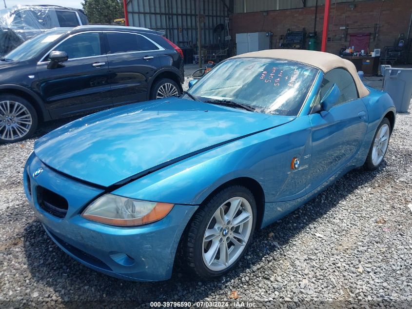 2004 BMW Z4 3.0I VIN: 4USBT53504LU06881 Lot: 39796590