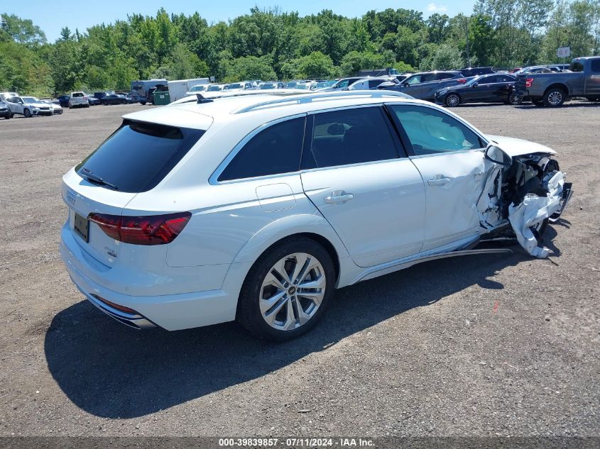 2022 Audi A4 Allroad Premium 45 Tfsi Quattro S Tronic VIN: WA17AAF40NA039341 Lot: 39839857