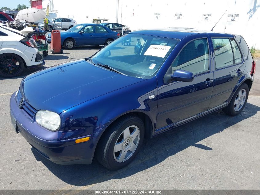 2002 Volkswagen Golf Gls 2.0L VIN: 9BWGB61J324075408 Lot: 39841161