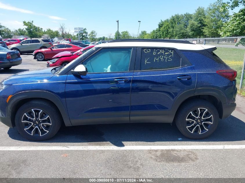 2022 Chevrolet Trailblazer Awd Activ VIN: KL79MSSL5NB141539 Lot: 39850810