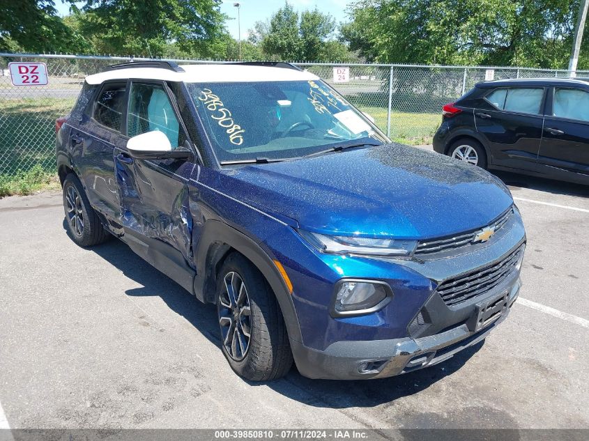 2022 Chevrolet Trailblazer Awd Activ VIN: KL79MSSL5NB141539 Lot: 39850810