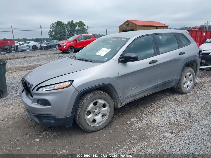 2016 Jeep Cherokee Sport VIN: 1C4PJMABXGW186561 Lot: 39974143