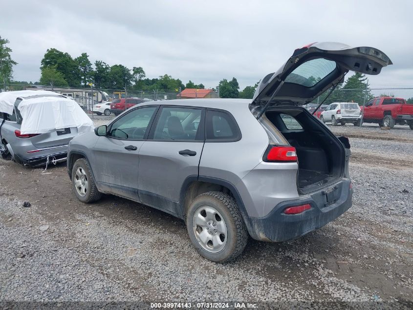 2016 Jeep Cherokee Sport VIN: 1C4PJMABXGW186561 Lot: 39974143