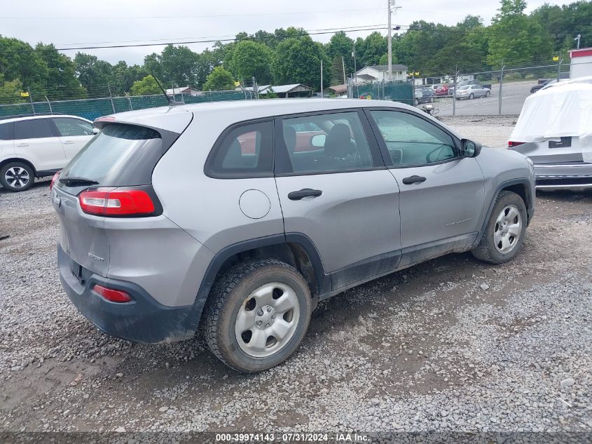 2016 Jeep Cherokee Sport VIN: 1C4PJMABXGW186561 Lot: 39974143