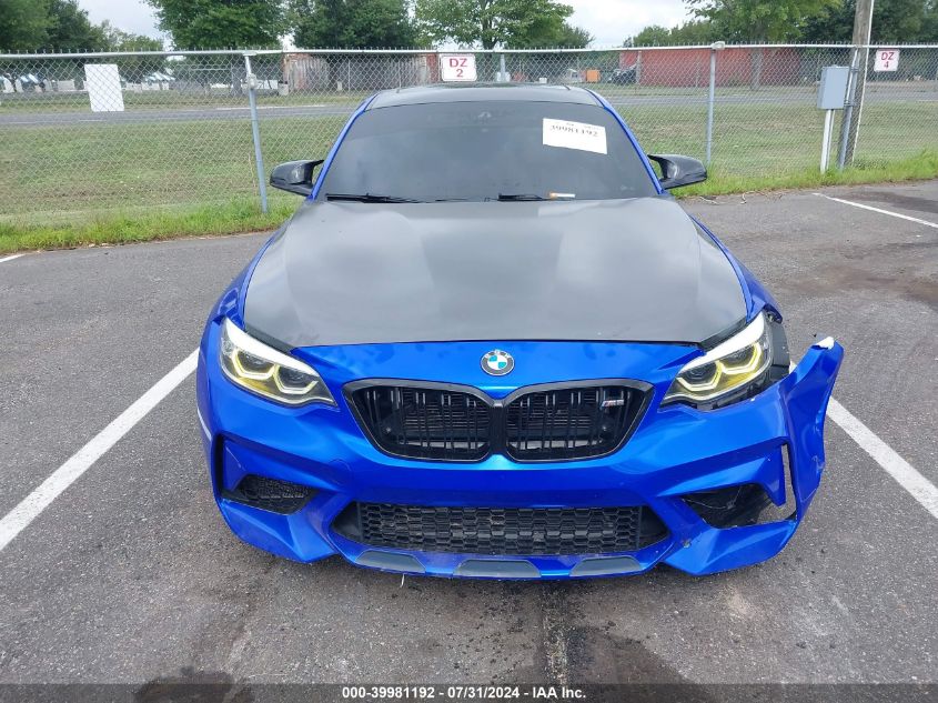 2019 BMW M2 Competition VIN: WBS2U7C57K7D10519 Lot: 39981192