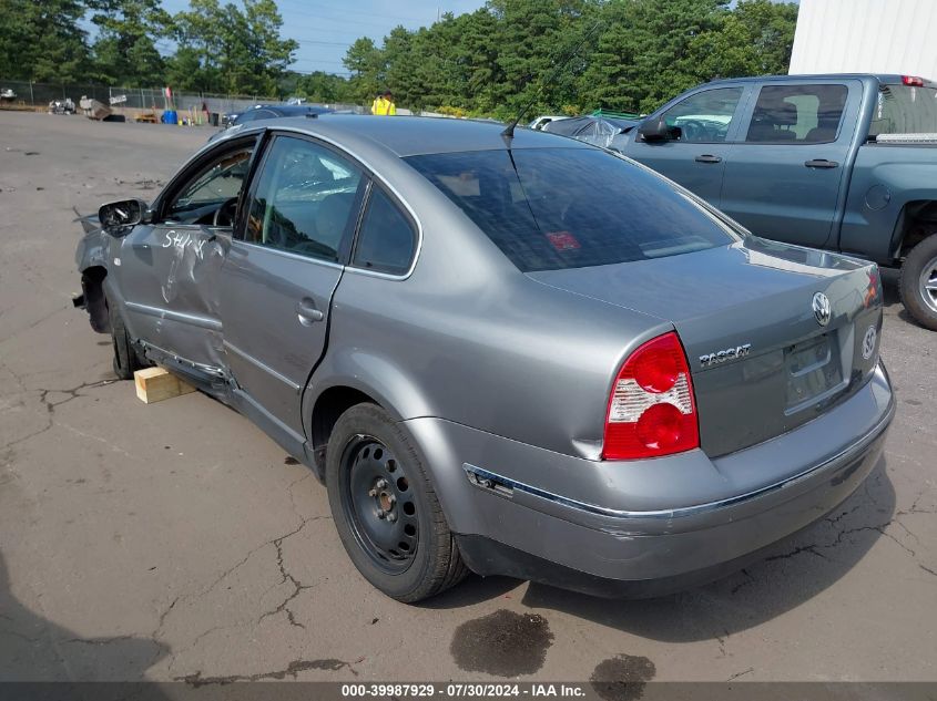 2003 Volkswagen Passat Gl VIN: WVWMD63B43P031737 Lot: 39987929