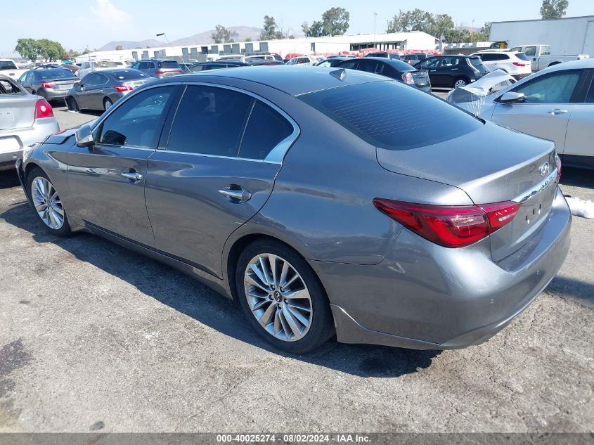 2021 Infiniti Q50 Luxe VIN: JN1EV7BP4MM705900 Lot: 40025274