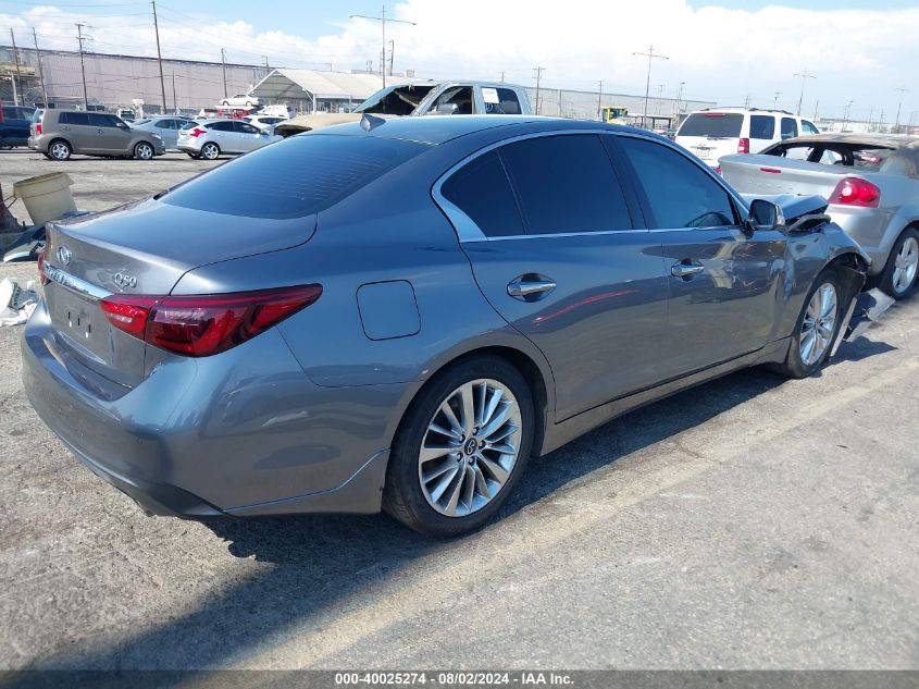 2021 Infiniti Q50 Luxe VIN: JN1EV7BP4MM705900 Lot: 40025274