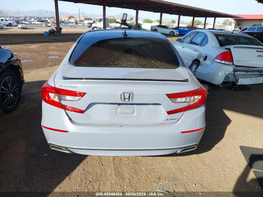 2021 Honda Accord Sport VIN: 1HGCV1F3XMA107709 Lot: 40046454