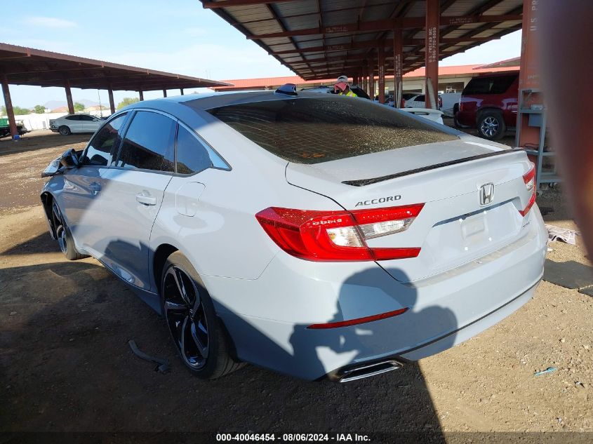 2021 Honda Accord Sport VIN: 1HGCV1F3XMA107709 Lot: 40046454