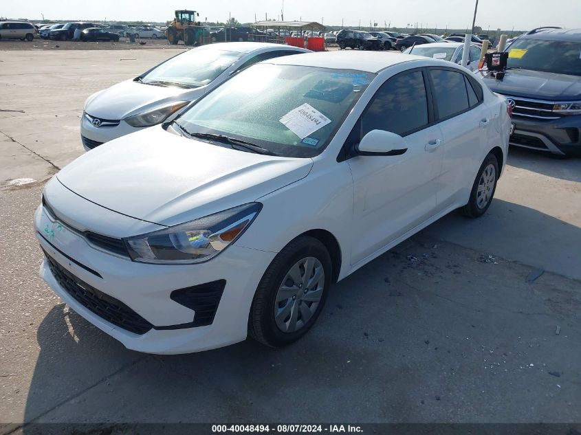 2022 Kia Rio S VIN: 3KPA24ADXNE478836 Lot: 40048494