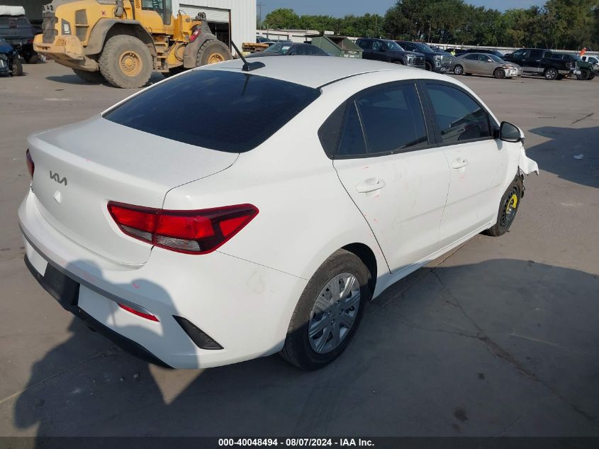 2022 Kia Rio S VIN: 3KPA24ADXNE478836 Lot: 40048494