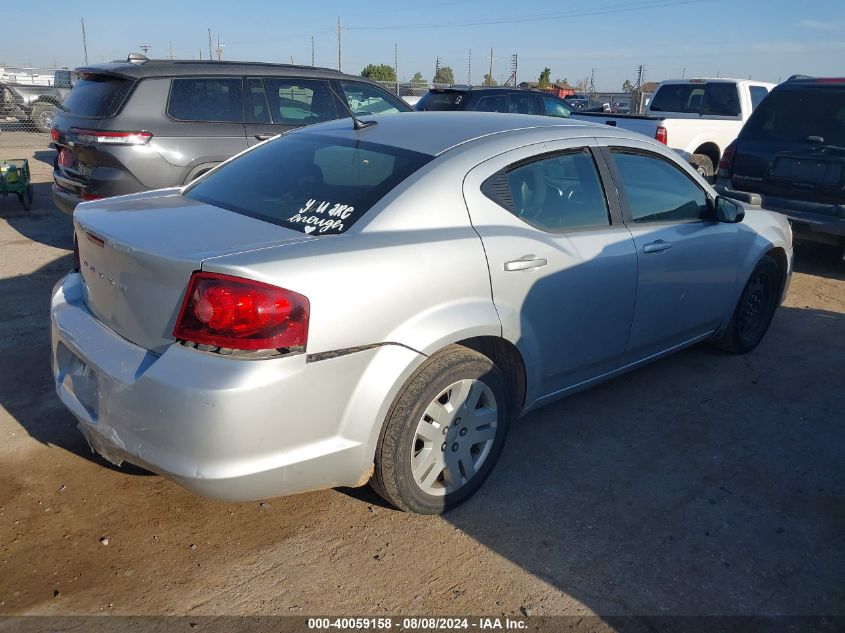 2012 Dodge Avenger Se VIN: 1C3CDZAB3CN274715 Lot: 40059158